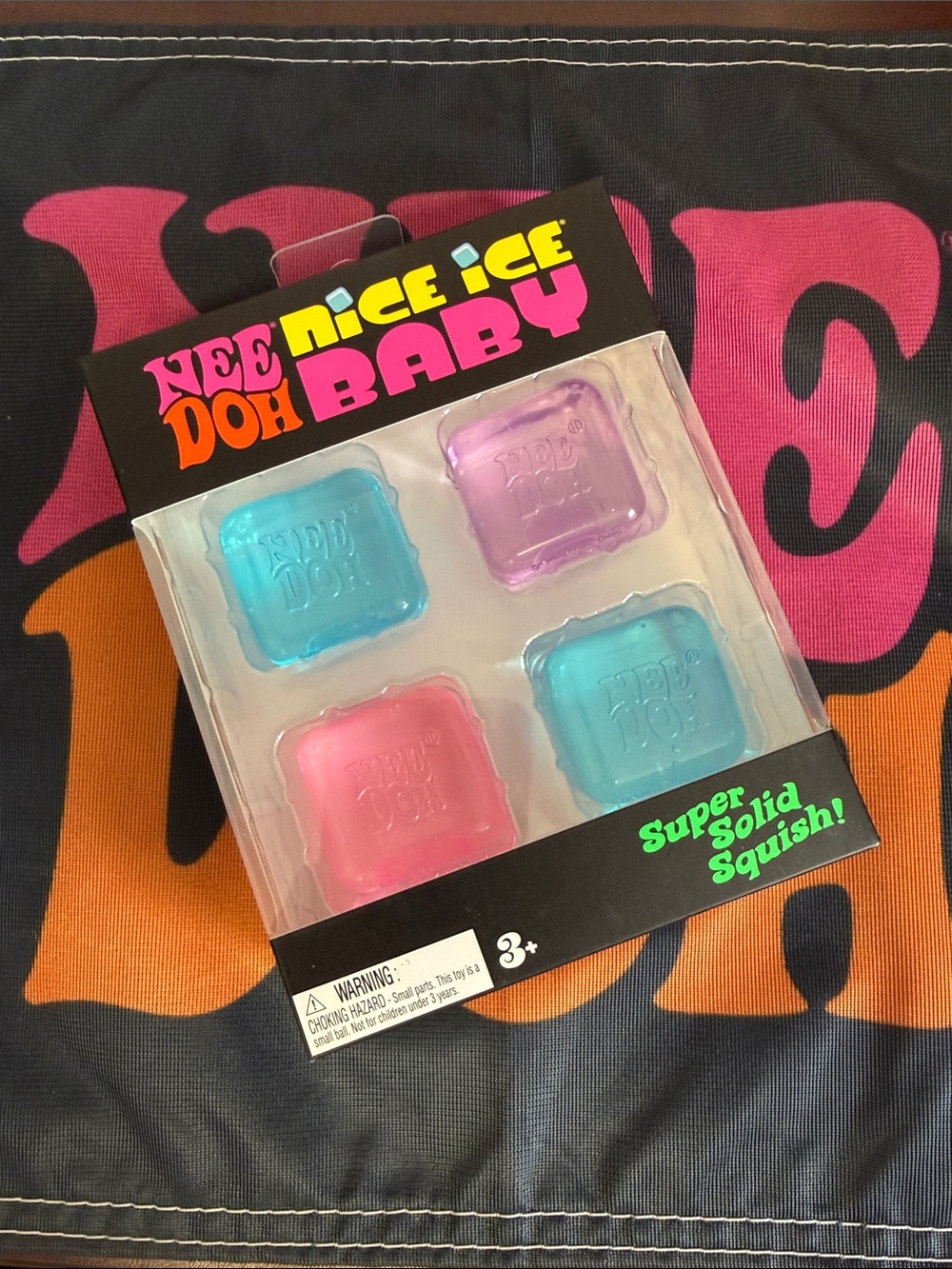 Nee Doh Nice Ice Baby Solid Squish Set - Pink, Blue, Purple